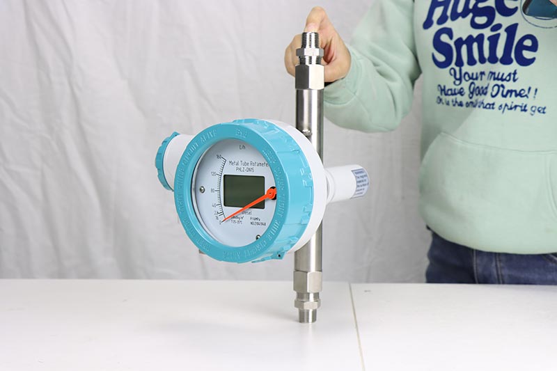 4-20mA digital natural gas flow meter metal tube rotameter