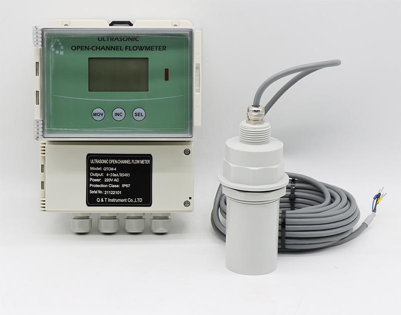 Q&T PLCM 4-20mA output Ultrasonic Open channel flow meter