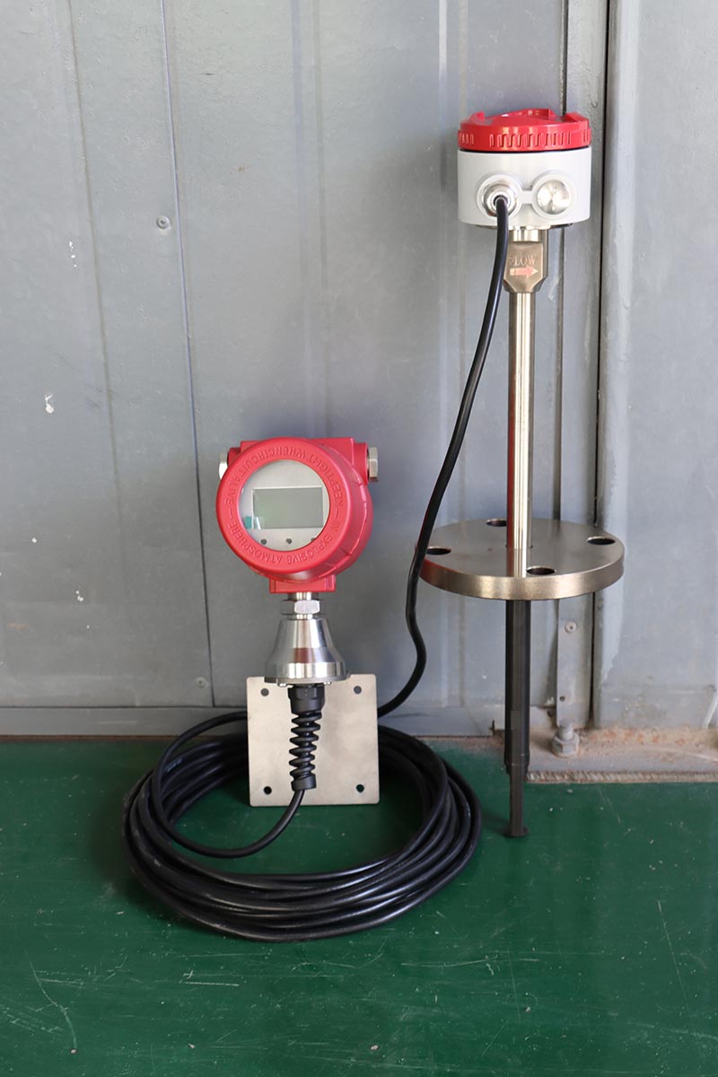 SS304 flange thermal dry gas mass flow meter