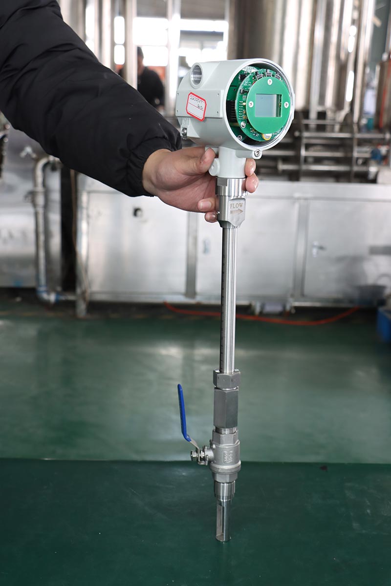 Insert type wind velocity instrument remote LCD display thermal gas flow meters