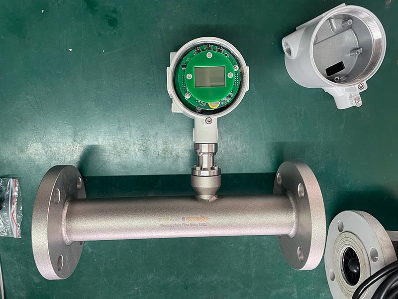 Widely flow range gas flowmeters compressed air gas thermal flow meter