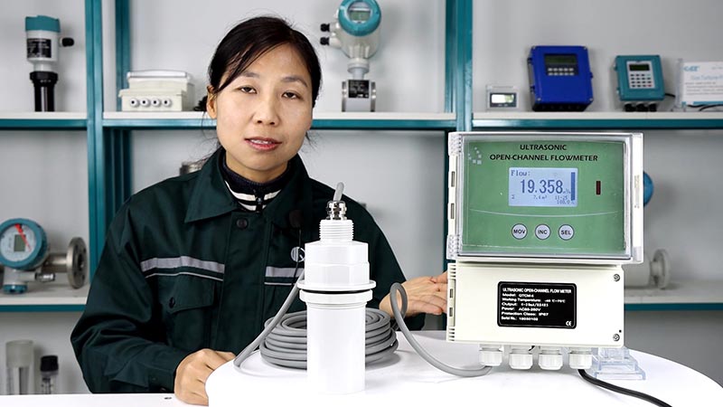 Reliable 4-20mA output ultrasonic water meters Waste Water Open channel flow meter