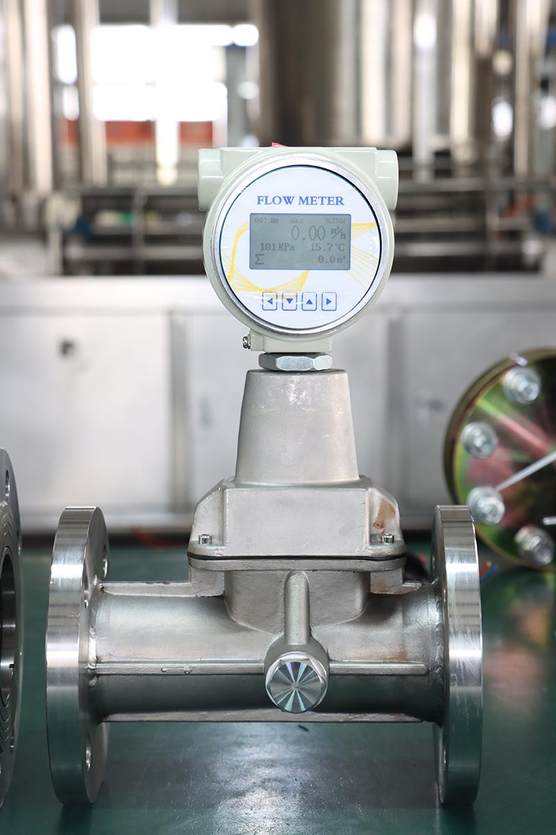 Signal output measure steam air liquid vortex procession flow meter