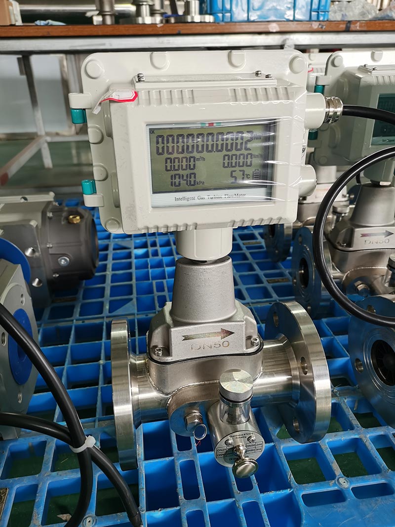 lpg biogas flow meter sensor aluminum shell turbine digital gas flow meter