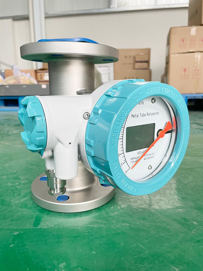 digital water/oil/air metal tube rotameter with output