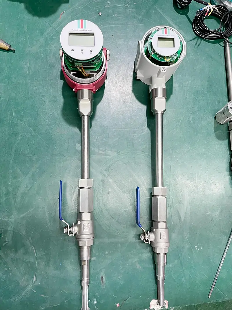 Compressed air flowmeter remote version thermal gas flow meter